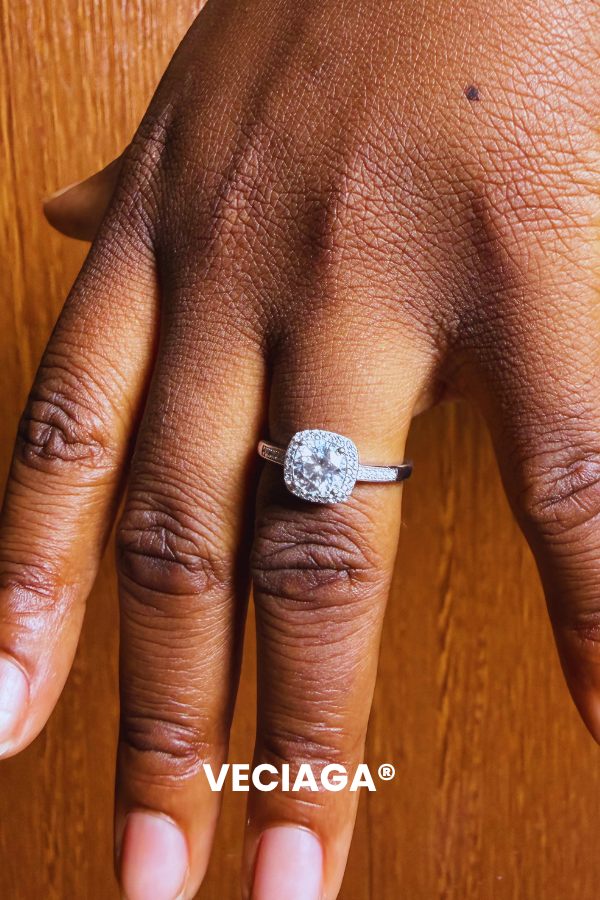 Bague Oriana- Argent 925 Diamant Moissanite Ajustable