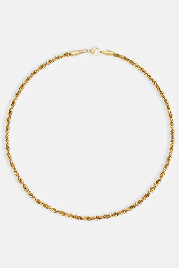 VECIAGA® 5MM Chaine Rope - Couleur Or