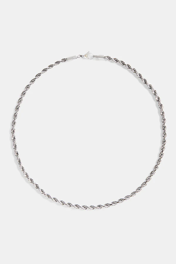 VECIAGA® 5MM Chaine Rope - Couleur Argent