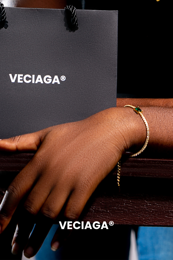 VECIAGA® Tennis Bracelet Femme Or plaqué