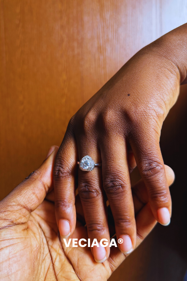Bague Celeste- Argent 925 Diamant Moissanite Ajustable