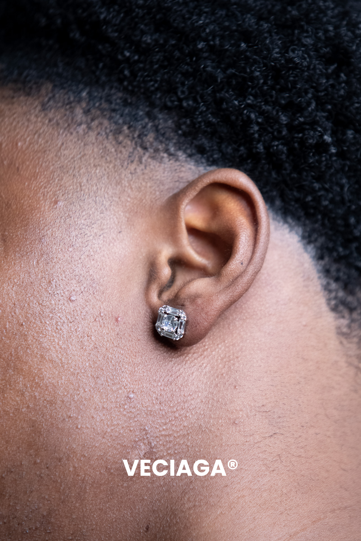 Boucle Carre oreilles percées - VECIAGA®