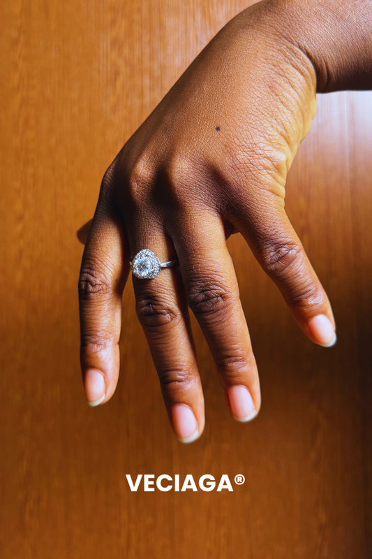 Bague Celeste- Argent 925 Diamant Moissanite Ajustable