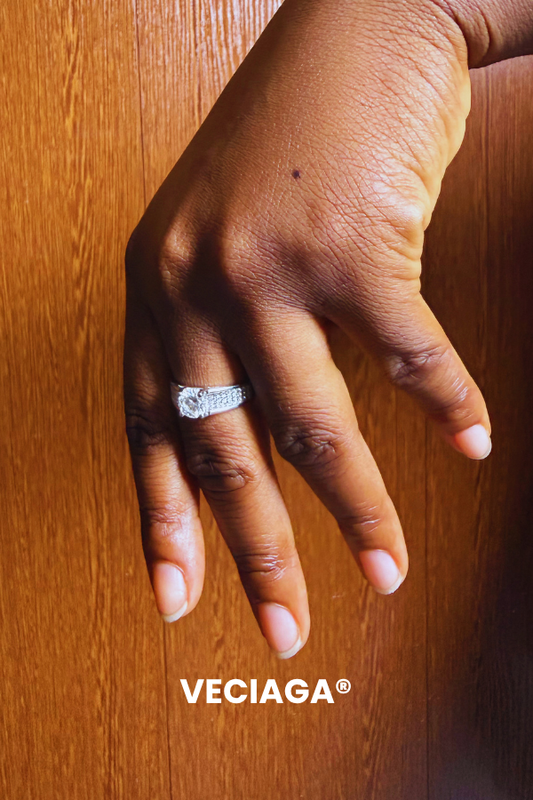 Bague Vivienne- Argent 925 Diamant Moissanite Ajustable