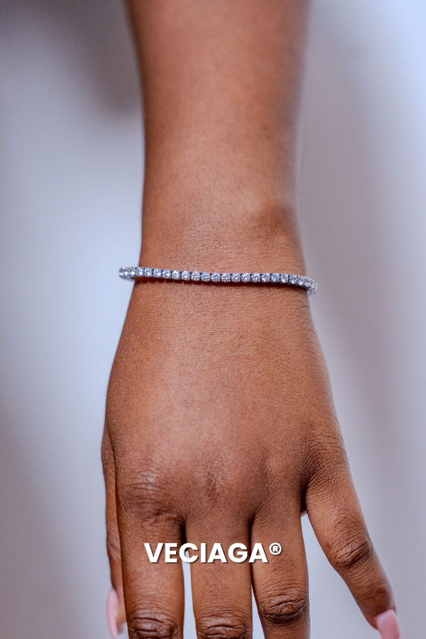 Bracelet tennis Femme VECIAGA® Argent plaqué