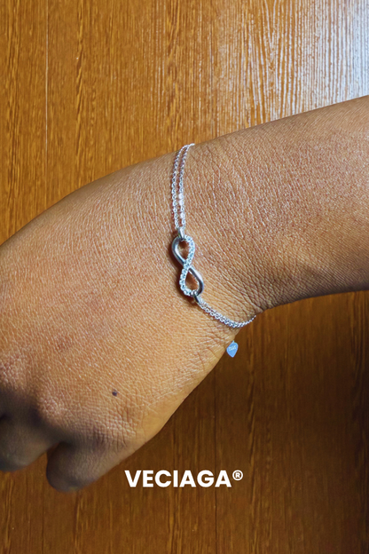 Bracelet Infinity- Argent 925 Diamant Moissanite