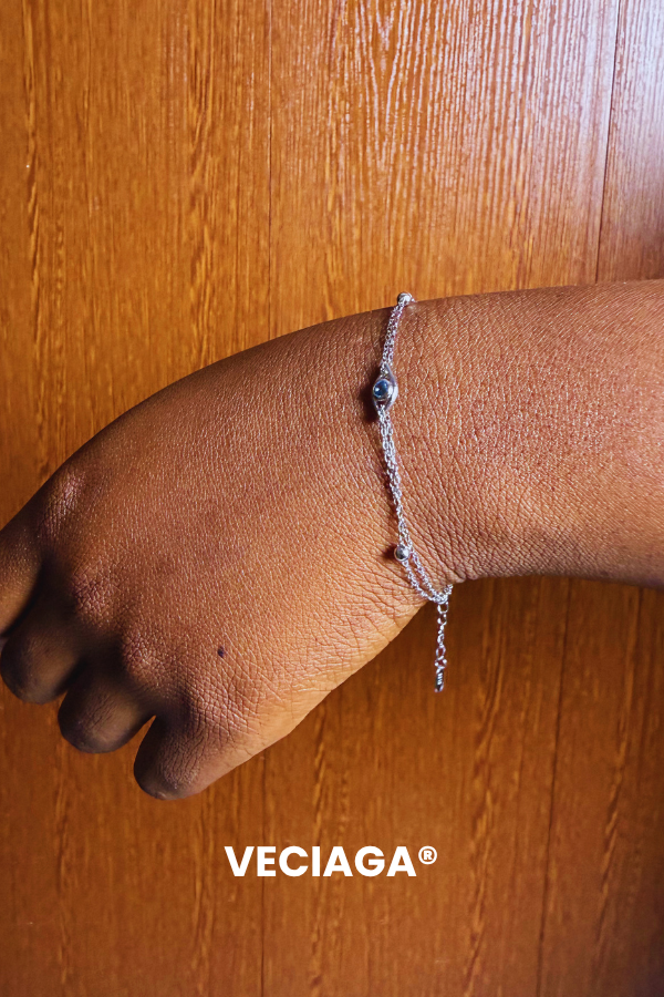 Bracelet Oeil de Fatima- Argent 925 Diamant Moissanite