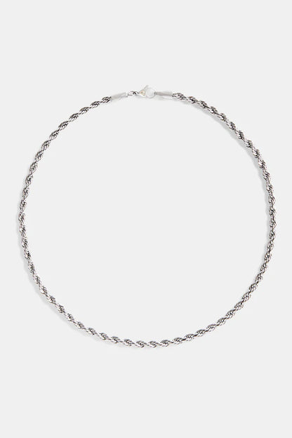 VECIAGA® 5MM Chaine Rope - Couleur Argent