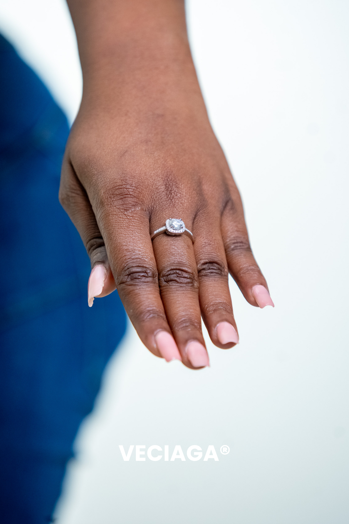 Bague Oriana- Argent 925 Diamant Moissanite Ajustable