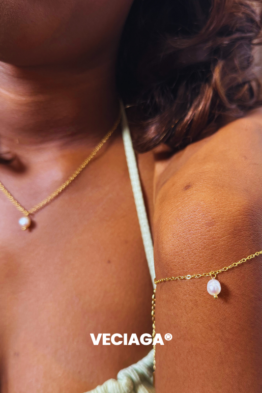 Chaine + Bracelet Nour VECIAGA® Or plaqué
