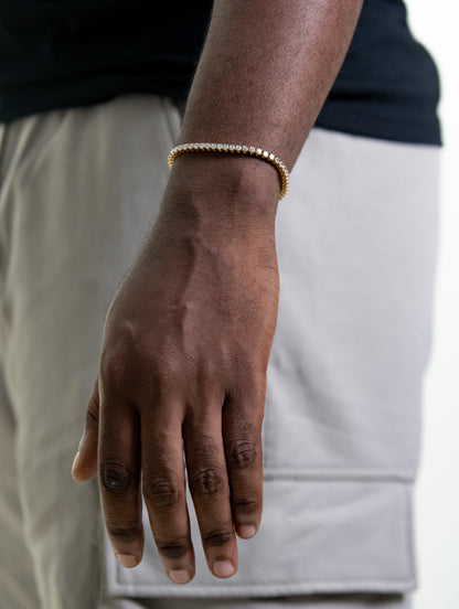 Bracelet tennis VECIAGA® or plaqué unisex