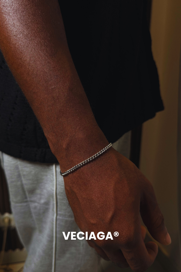 Bracelet Miami cuban 3MM Couleur Argent- VECIAGA®