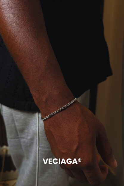 Bracelet Miami cuban 3MM Couleur Argent- VECIAGA®