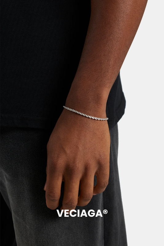Bracelet Rope 3MM Couleur Argent - VECIAGA®