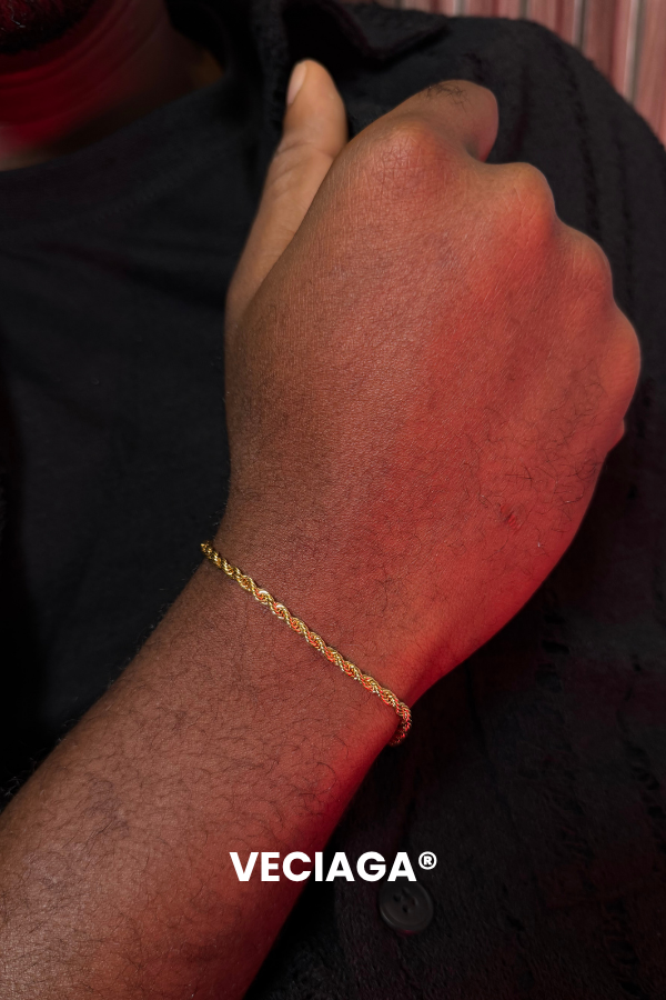 Bracelet Rope 3MM Couleur Or- VECIAGA®