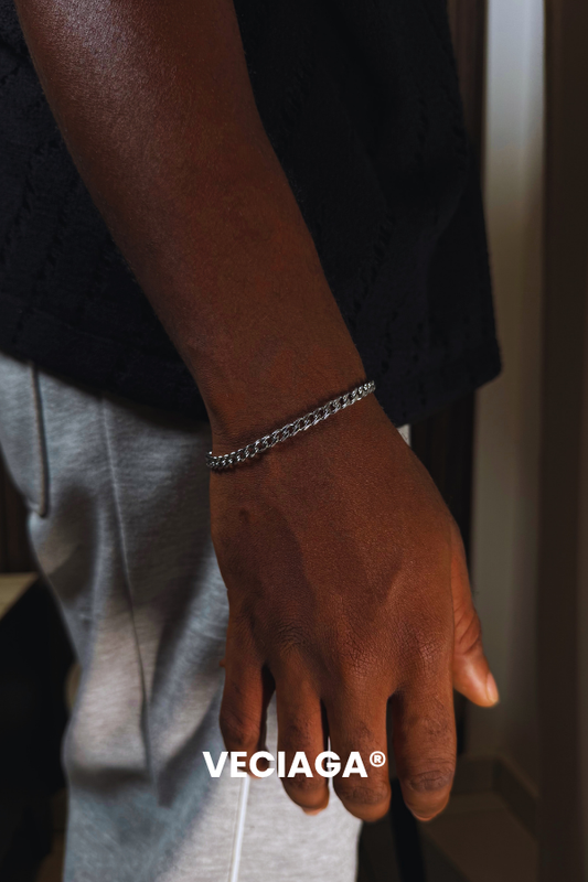 Bracelet XL Cuban 5MM Couleur Argent- VECIAGA®