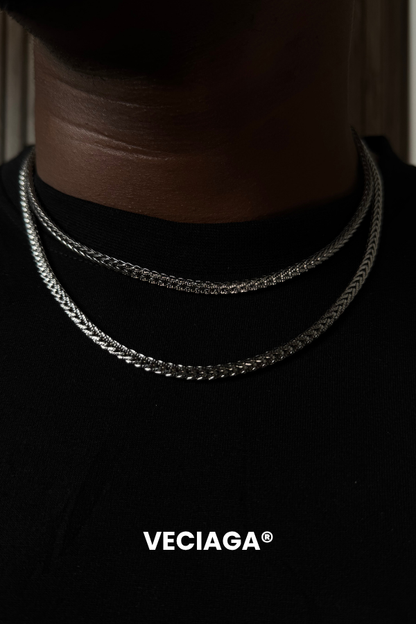 2chaines : Curlyx 3MM Couleur Argent - VECIAGA®