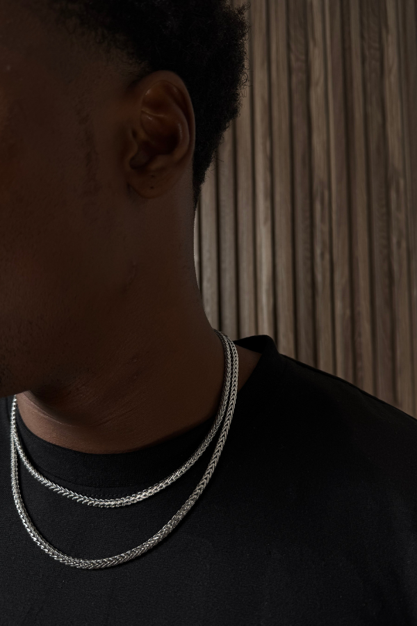 2chaines : Curlyx 3MM Couleur Argent - VECIAGA®