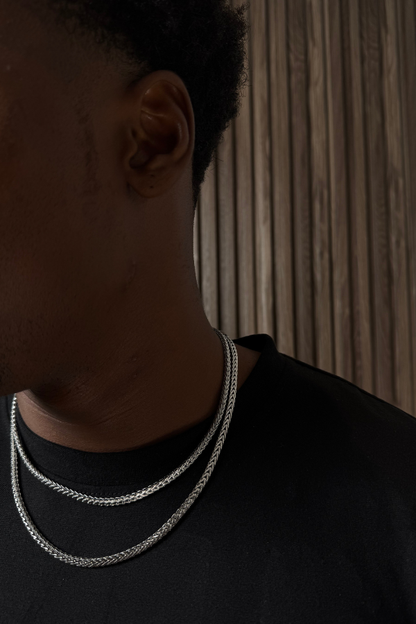 2chaines : Curlyx 3MM Couleur Argent - VECIAGA®