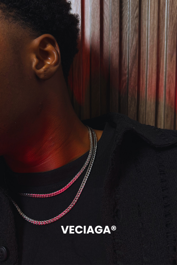 2chaines : Curlyx 3MM Couleur Argent - VECIAGA®