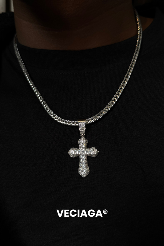 Curlyx Ice out Crucifix & 3MM Chaine Rope VECIAGA®