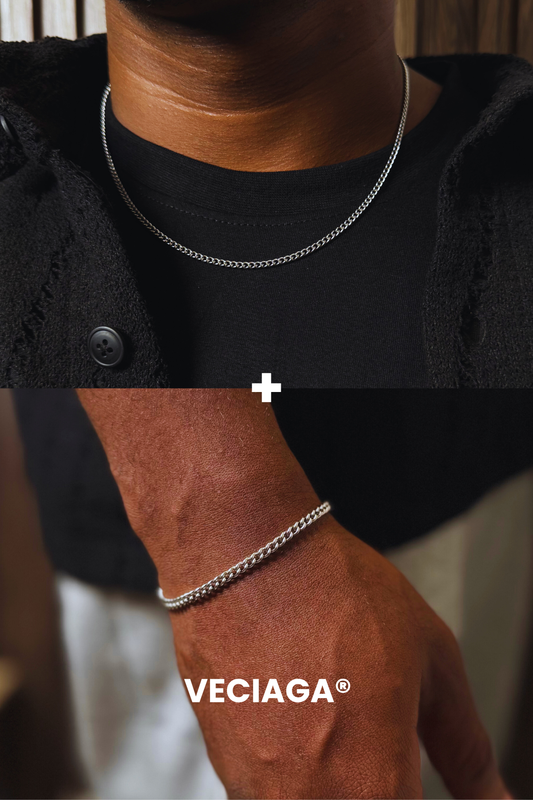 Chaine + Bracelet 3MM Chaine Miami Cuban  - VECIAGA®