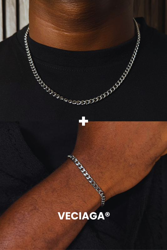 Chaine + Bracelet 5MM Chaine XL Cuban  - VECIAGA®