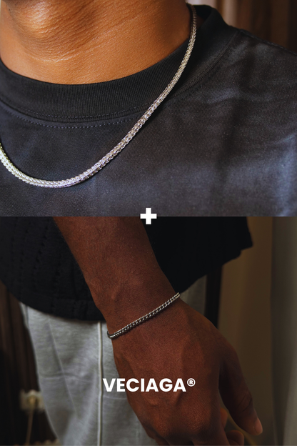 Chaine + Bracelet 3MM Curlyx & Cuban  - VECIAGA®