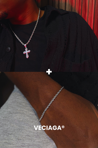 Chaine + Bracelet 3MM Crucifix Rope - VECIAGA®